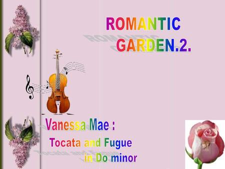 ROMANTIC GARDEN.2. Vanessa Mae : Tocata and Fugue in Do minor.
